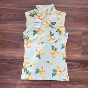 Kastel Denmark Quarter Zip Tank Top - Lemon Lime - XS